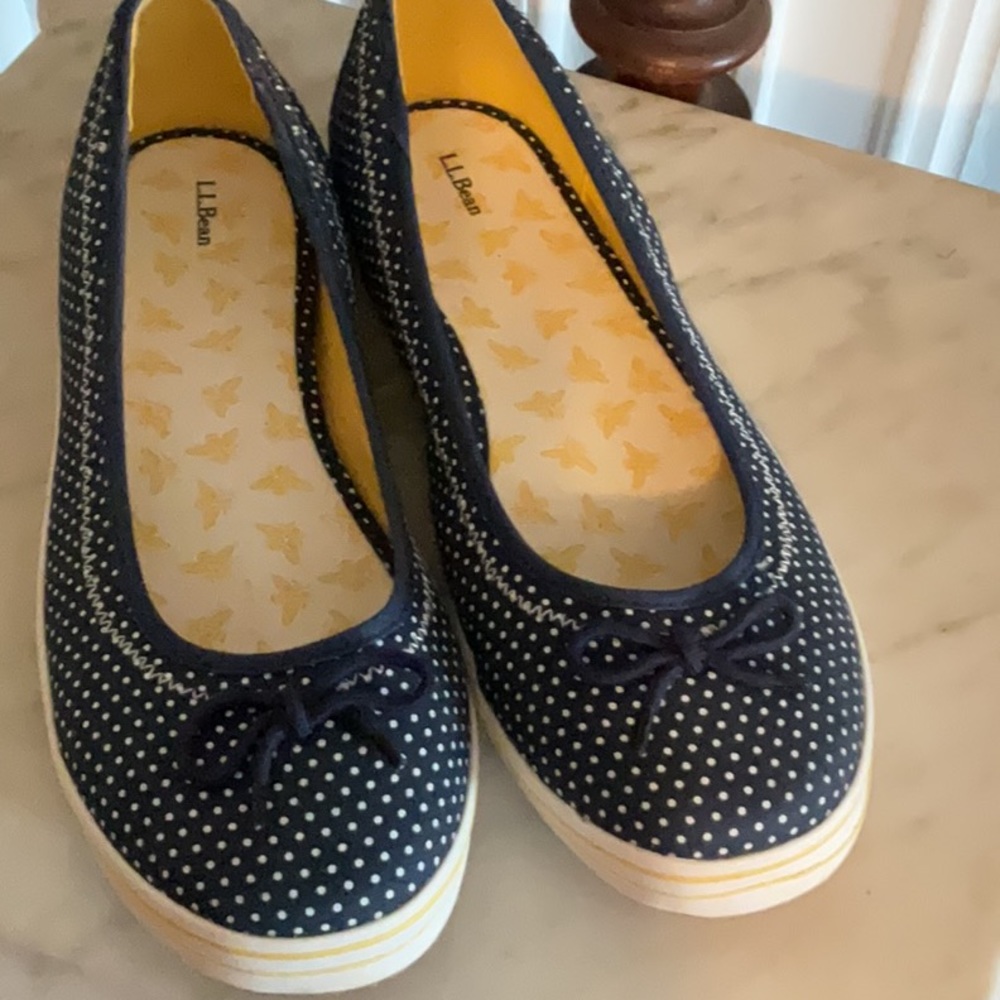 L L Bean canvas Slip on shoes